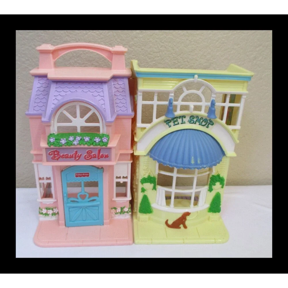 2001 Mattel Fisher Price Sweet Streets Pet Shop Beauty Salon Doll House Only